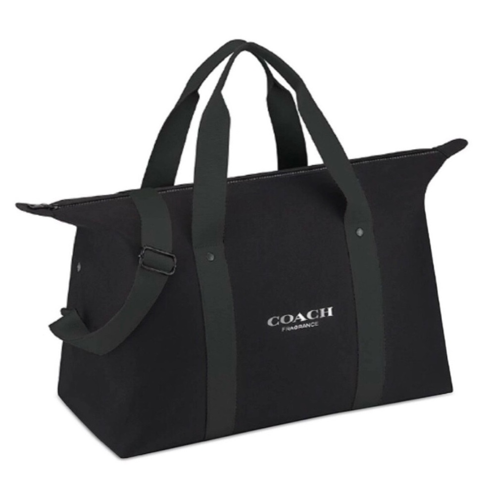 Coach Black Duffel Bag with Black Straps